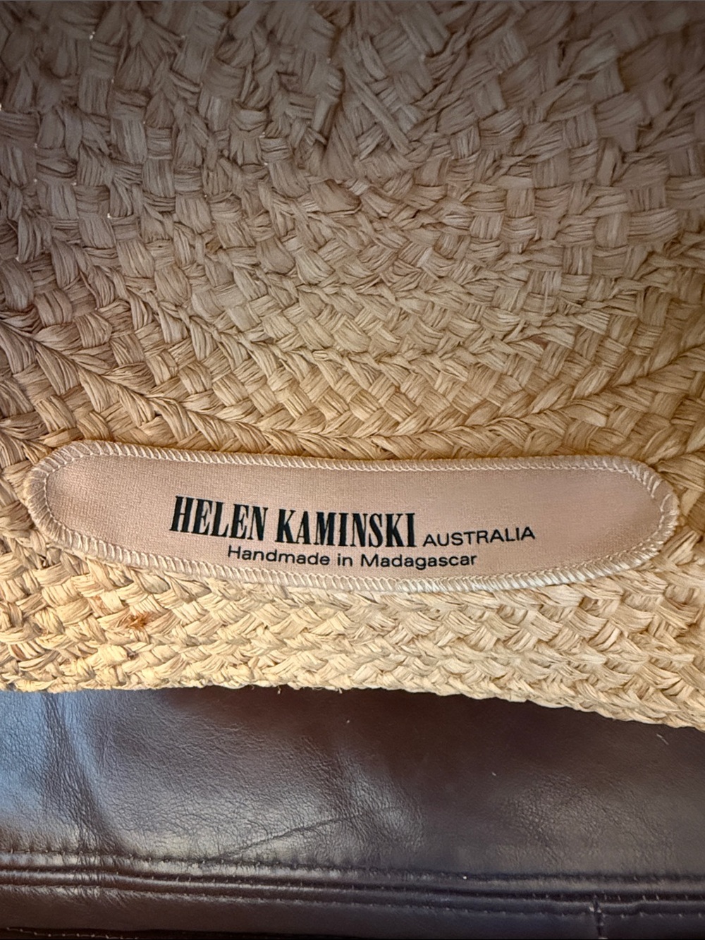 Helen Kaminski Natural Straw Sun Hat with Black Band - Picture 4 of 8